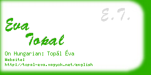 eva topal business card